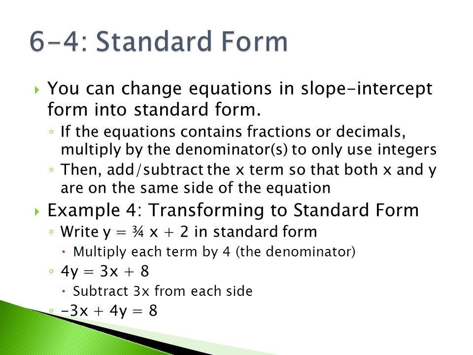 Writing decimals in standard form